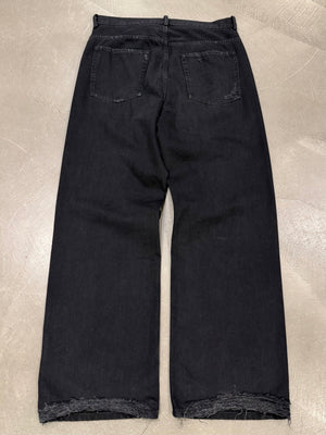 2020s Ann Demeulemeester distressed wide leg pants