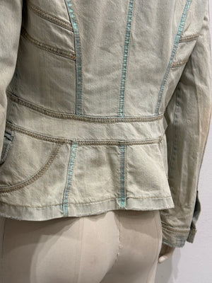 2000s Cavalli paneled denim jacket