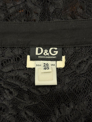 2000s Dolce & Gabbana floral lace bluse