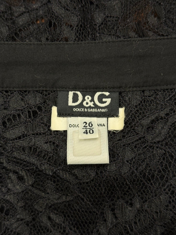 2000s Dolce & Gabbana floral lace bluse