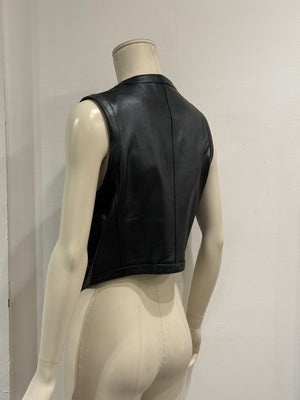 A/W1992 Gianni Versace chain-woven leather vest