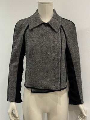 2000s Gianfranco Ferré paneled tweed jacket