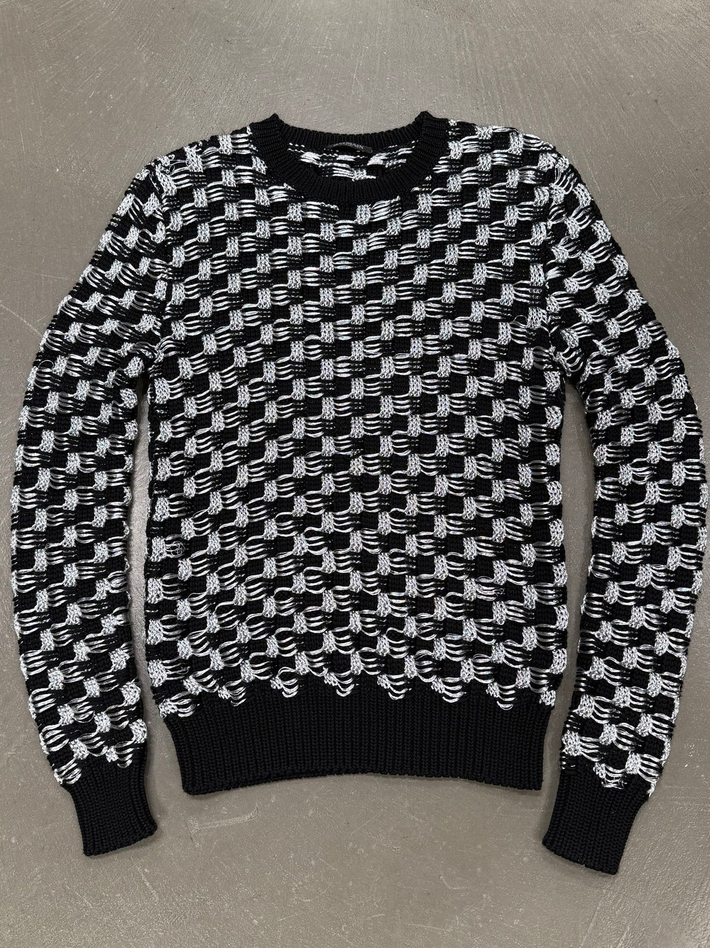 2010s Balmain silver knit sweater