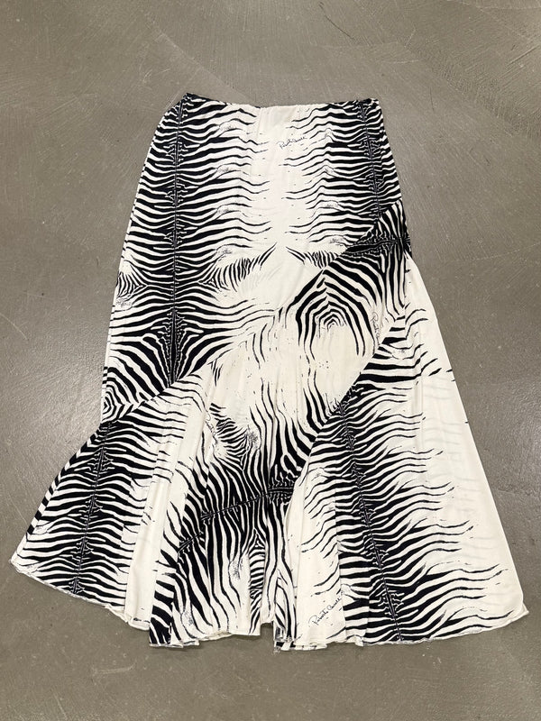 1999 Roberto Cavalli zebra print skirt
