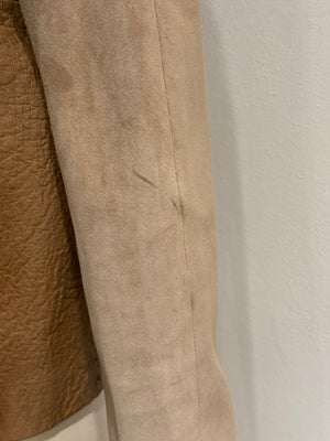 2010 Gucci By Frida Giannini ostrich leather color block jacket