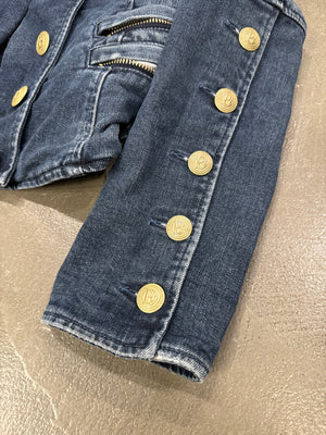 2010s Balmain military buttons denim jacket