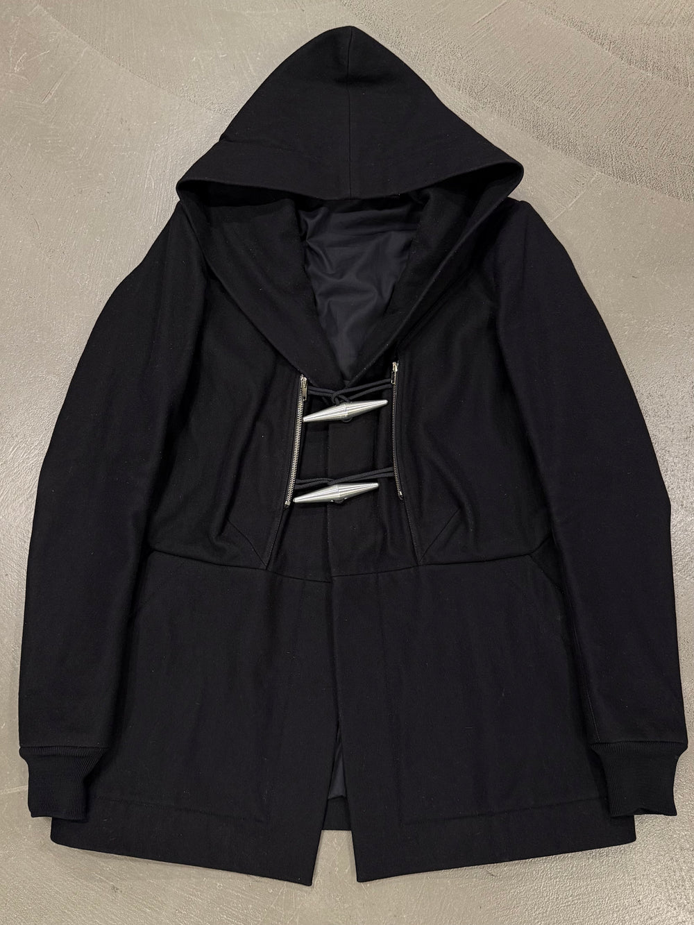 F/W2011 Rick Owens “LIMO" metal hook hooded coat