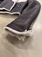 Load image into Gallery viewer, A/W2022 Rick Owens &quot;Strobe&quot; trucker biker shearling leather jacket
