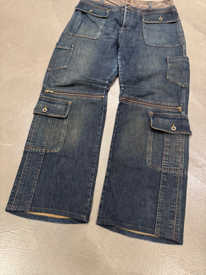 A/W2003 Dolce & Gabbana double waisted cargo pants