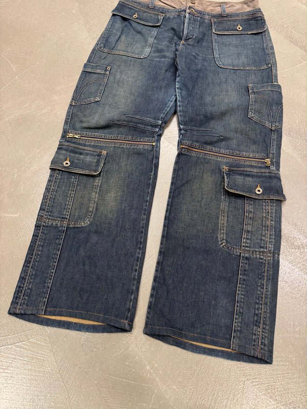 A/W2003 Dolce & Gabbana double waisted cargo pants