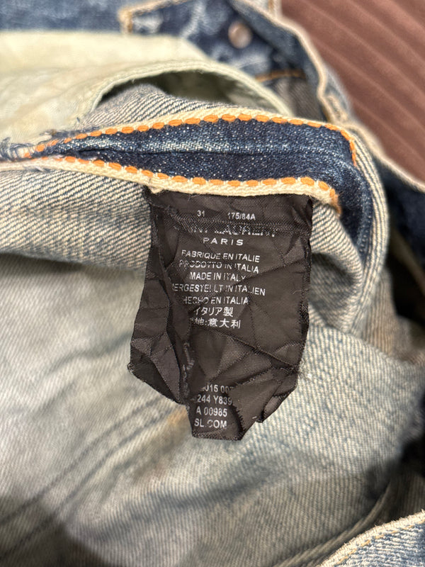 2015 Saint Laurent by Hedi Slimane distressed slim denim jeans