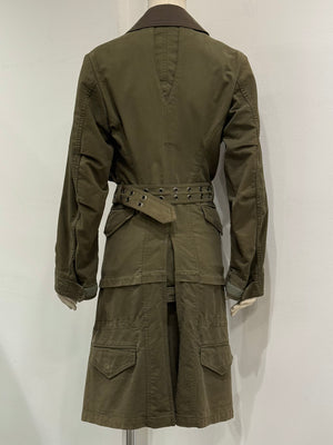A/W2006 Junya Watanabe deconstructed military coat with belted waist
