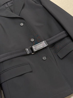 2000s Prada belted tailored jacket