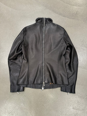 S/S2003 Dolce & Gabbana multi zipper leather jacket