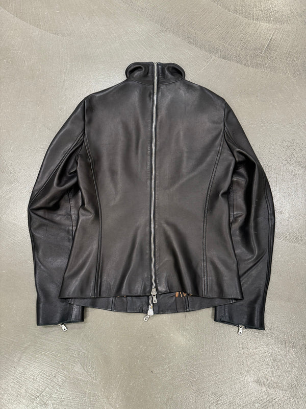 S/S2003 Dolce & Gabbana multi zipper leather jacket