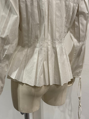 2000s Jean Paul Gaultier white blouse with tie details