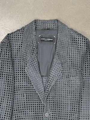 S/S2012 Dolce & Gabbana runway laser cut leather blazer