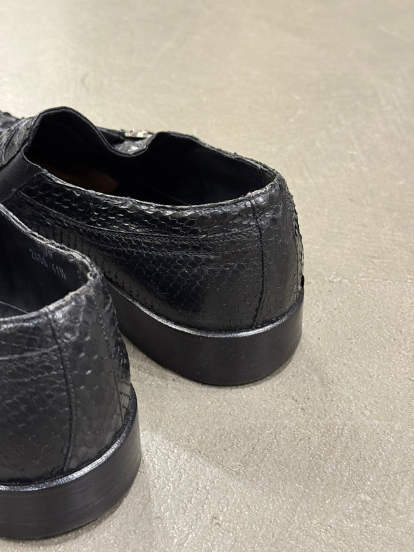 2000s Versace python loafers