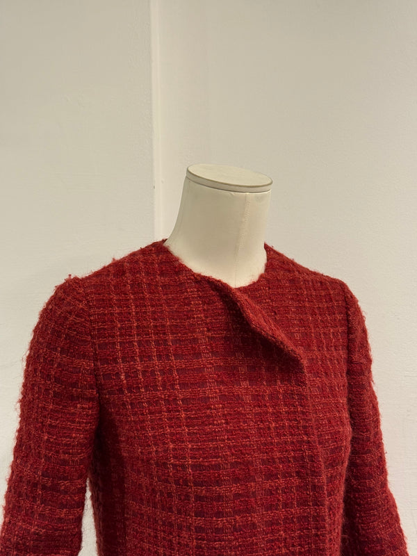 2000s Dolce & Gabbana crocodile details tweed jacket