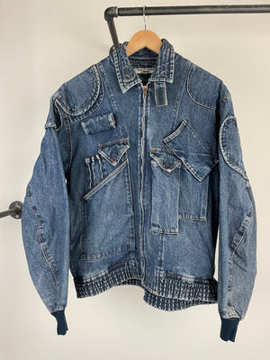 1986 Katharine Hamnett cargo bomber denim jacket