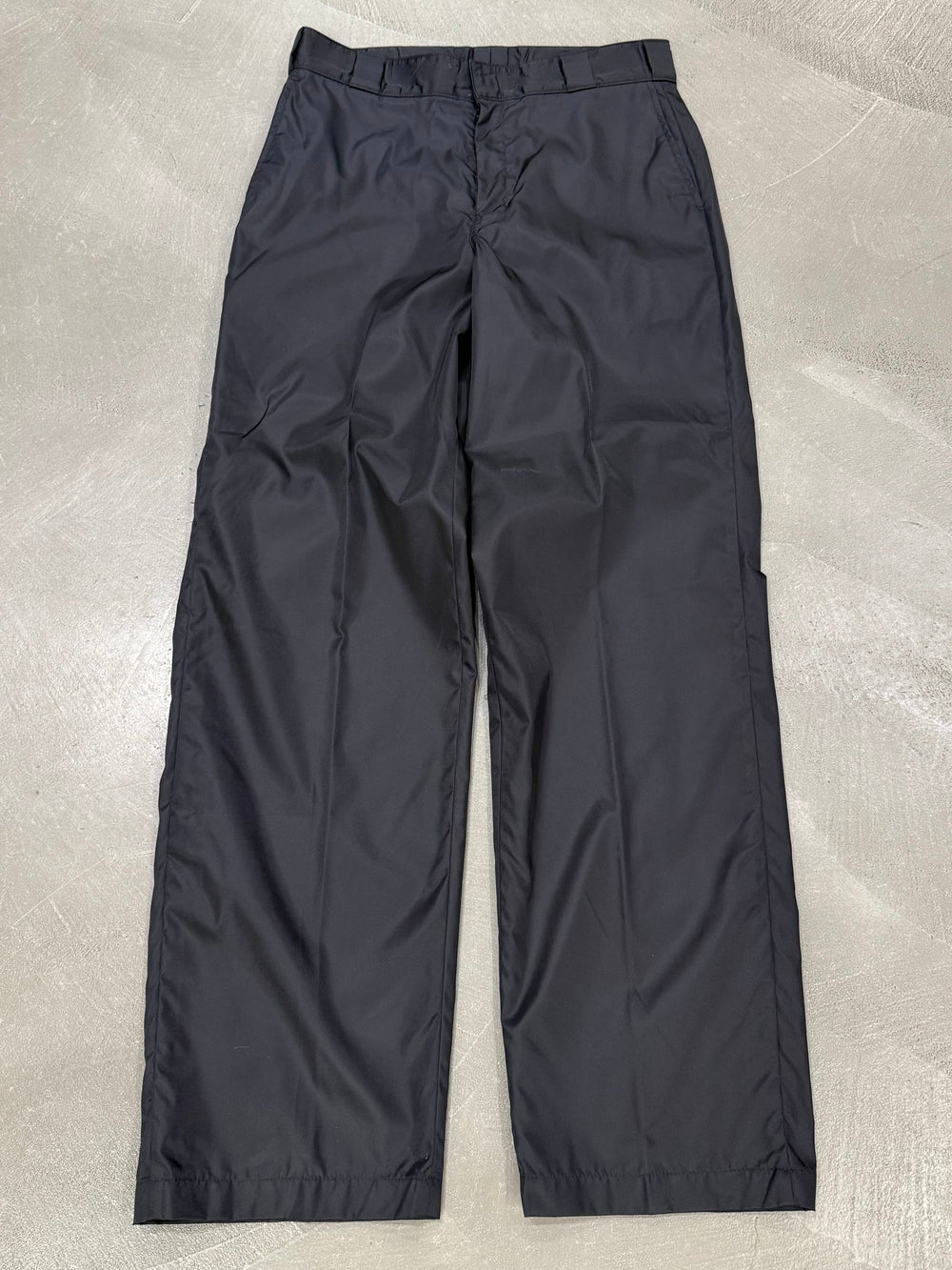 2000s Prada nylon wide leg trousers