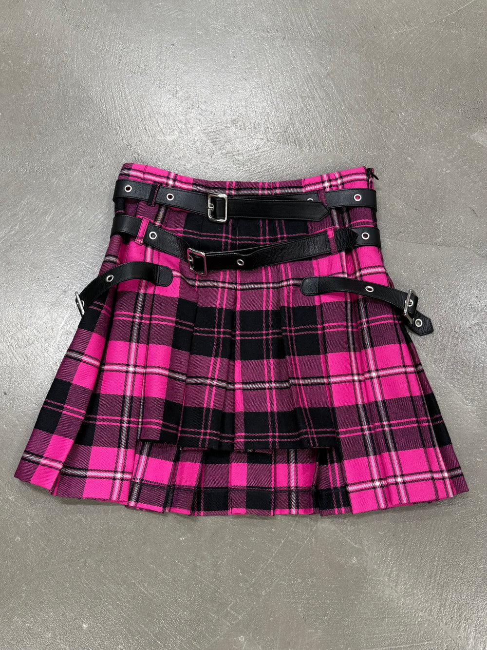 A/W2003 Dolce & Gabbana bondage tartan runway skirt