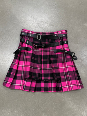 A/W2003 Dolce & Gabbana bondage tartan runway skirt