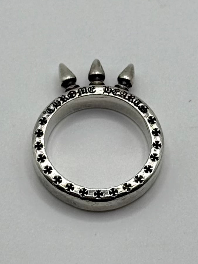 Chrome Hearts baby bell three spikes ring