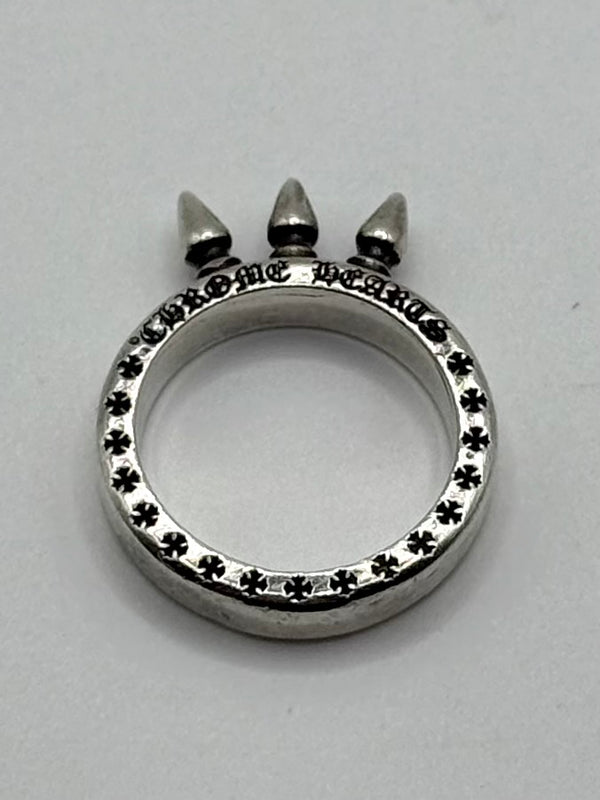 Chrome Hearts baby bell three spikes ring