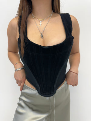 A/W 1989 Vivienne Westwood velvet corset bustier