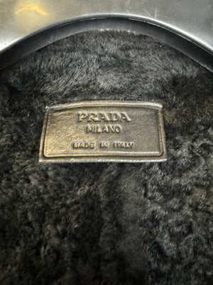 AW2007 Prada shearling leather bomber jacket