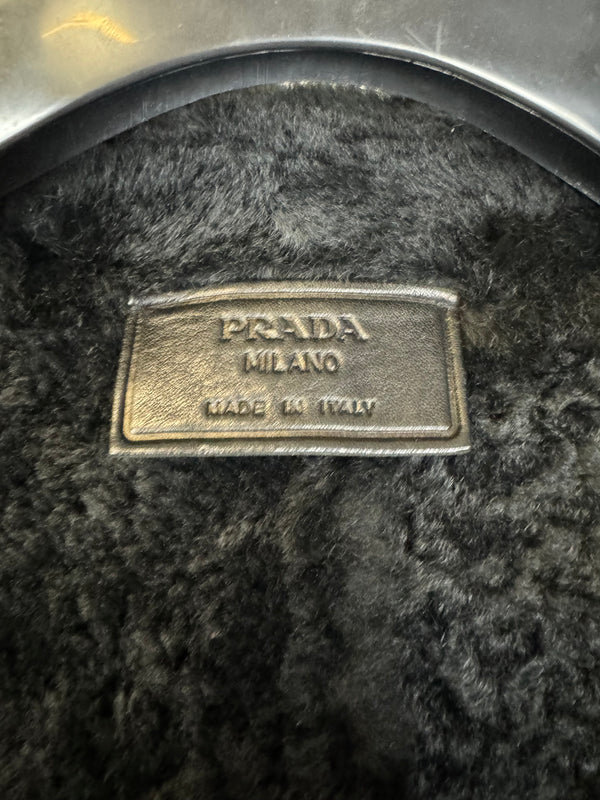 AW2007 Prada shearling leather bomber jacket