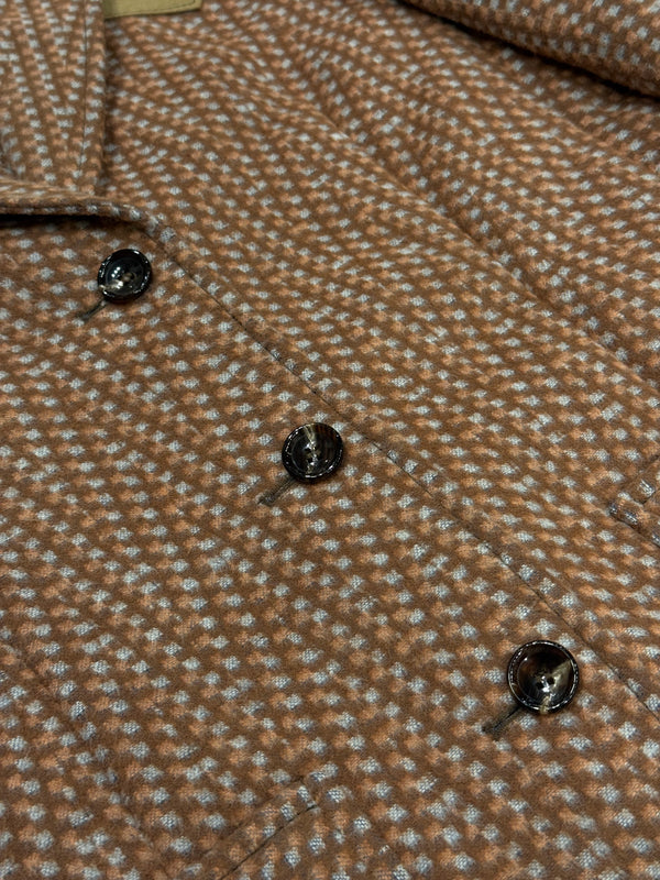 2000s Louis Vuitton by Marc Jacobs houndstooth blazer jacket with suede shoulders