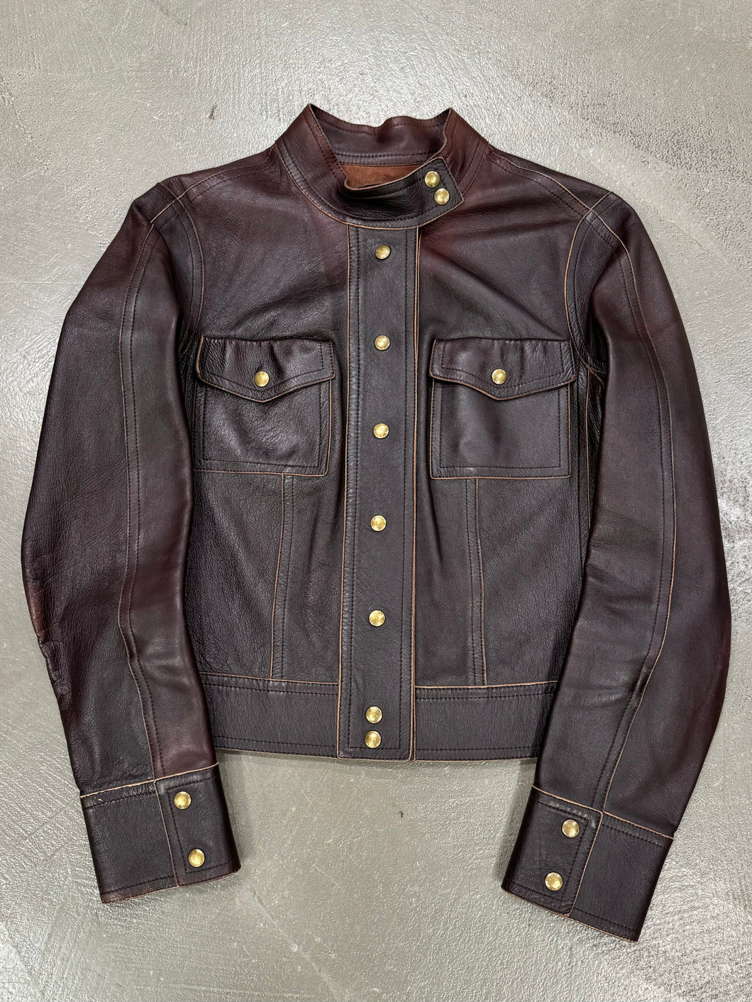 2000s Lous Vuitton faded leather jacket