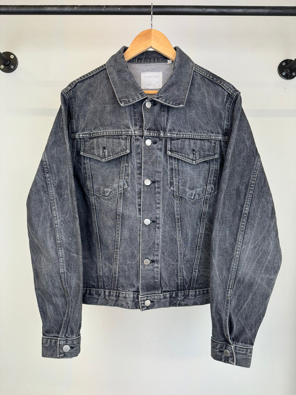 1999 Helmut Lang classic grey faded denim jacket