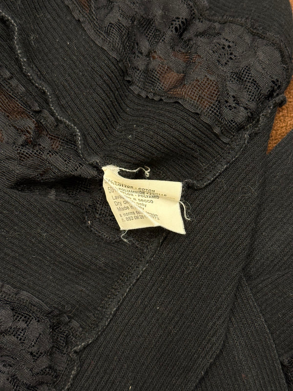 2000s Dolce & Gabbana  lace tie-front cropped cardigan