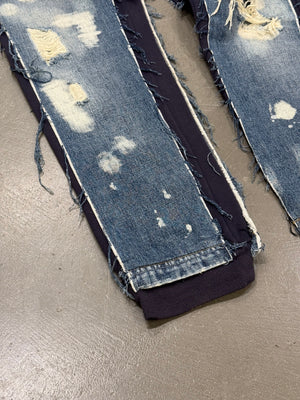 2000s Dolce & Gabbana hybrid denim sweatpants