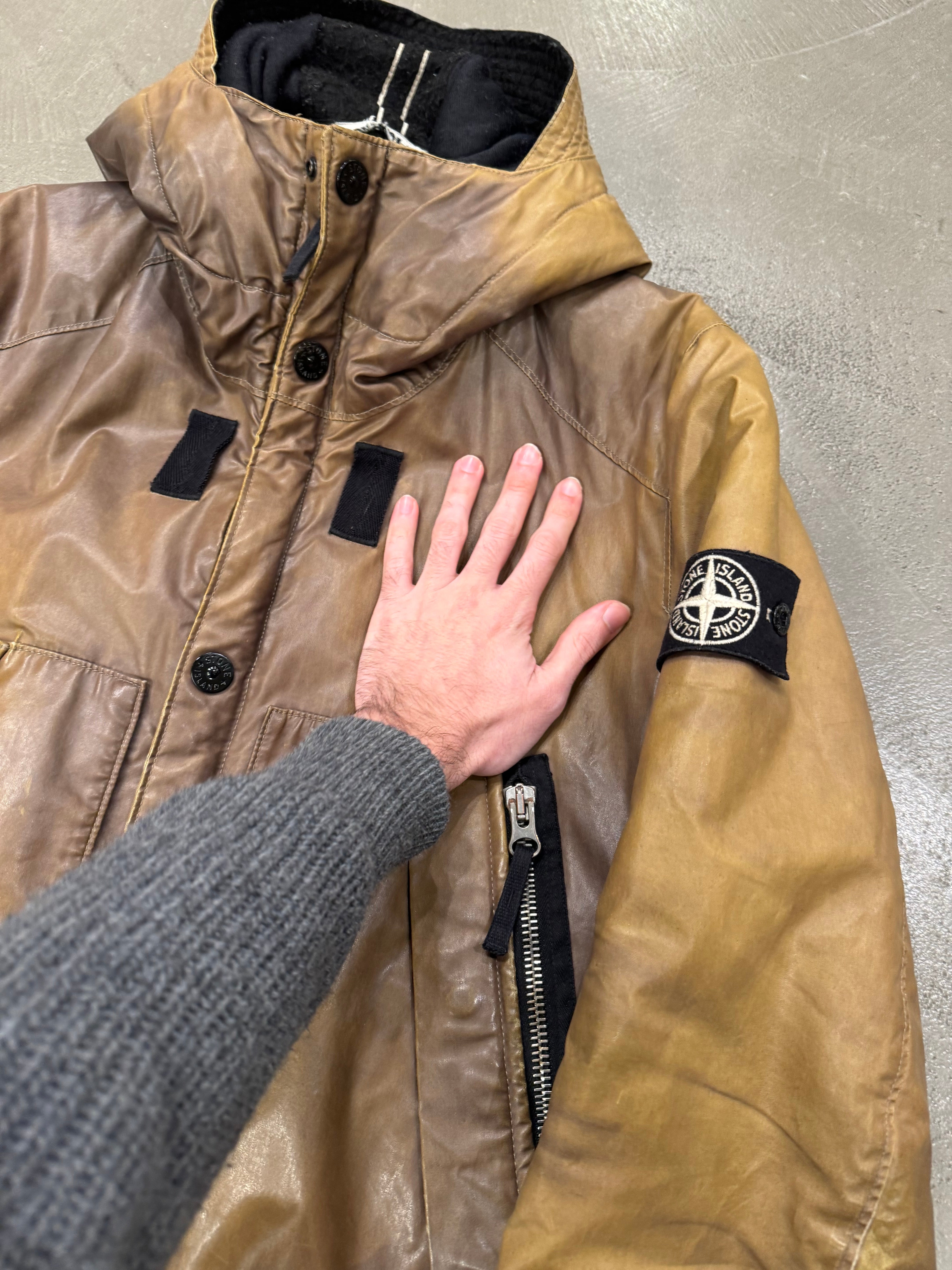 2010 Stone Island waxed ice 2 heat reacting jacket