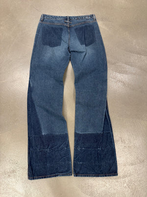 S/S 2003 Jean Paul Gaultier flared patchwork jeans
