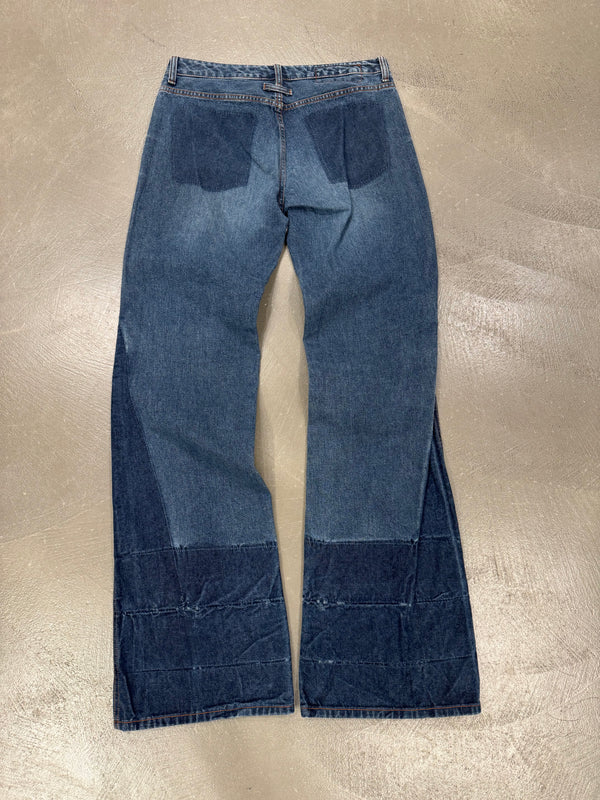 S/S 2003 Jean Paul Gaultier flared patchwork jeans