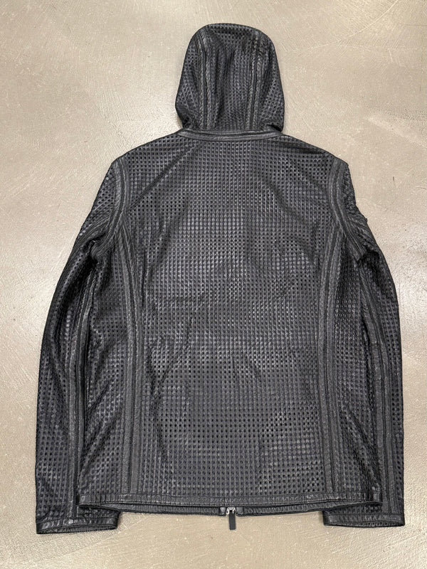 2014 Emporio Armani laser cut leather jacket