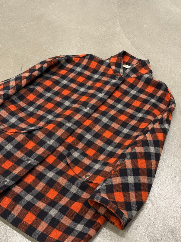 2000s Balenciaga by Nicolas Ghesquière gingham flannel boxy jacket