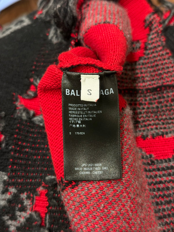 2021 Balenciaga destroyed logo knit