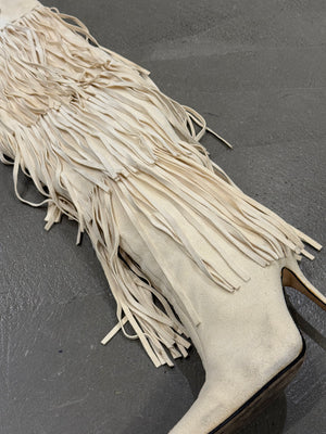 S/S2004 Dolce & Gabbana western fringe high boots