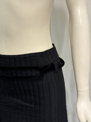 1990s Emporio Armani pleated drawstring midi skirt