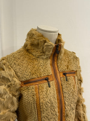 F/W2008 Cavalli rabbit fur hybrid soldier jacket