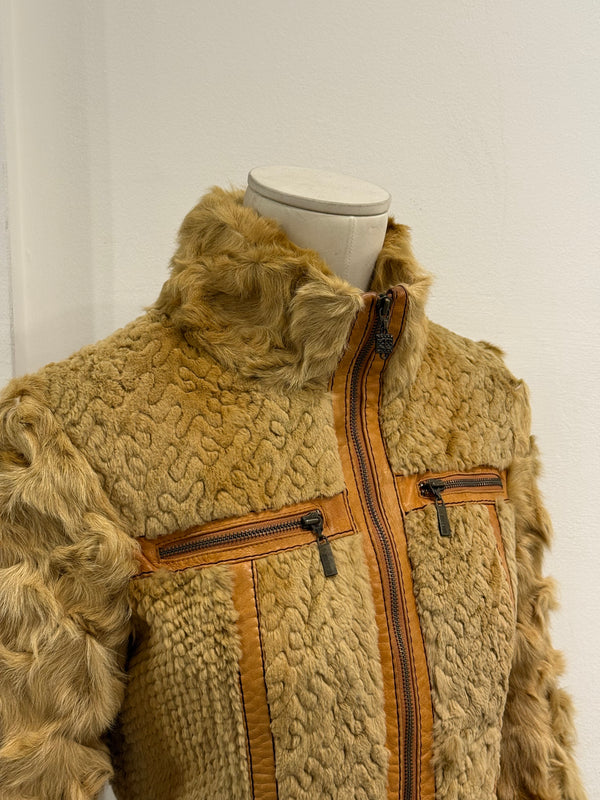 F/W2008 Cavalli rabbit fur hybrid soldier jacket