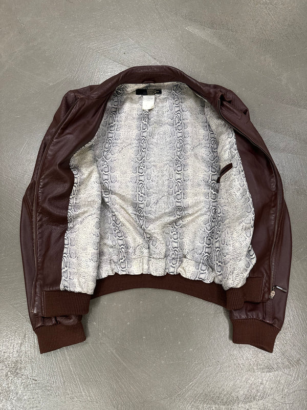 S/S2007 Roberto Cavalli paneled flight leather jacket