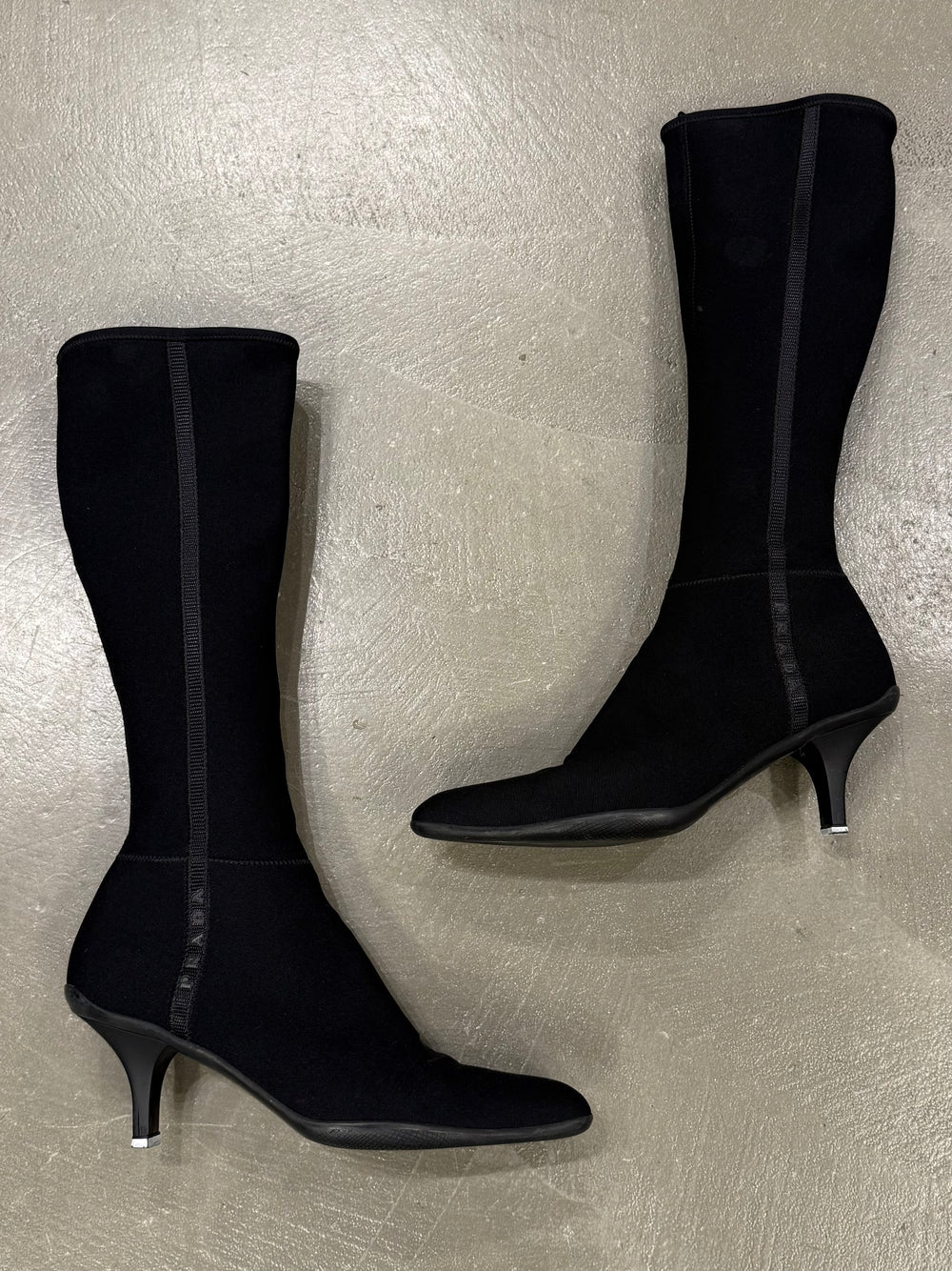 1999 Prada nylon heeled boots