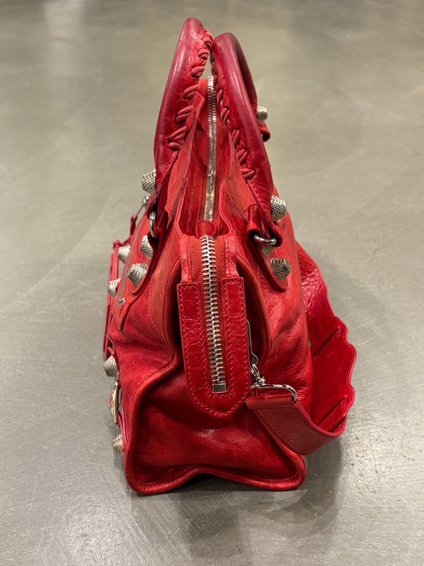 2000s Balenciaga Large City leather bag